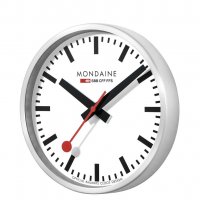 Mondaine - Stainless Steel - Wall Clock, Size 25cm - A990-CLOCK-17SBV