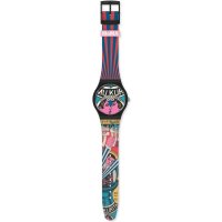 Swatch - THECITY AND DESIGN THE WONDERS OF LIFE, Plastic/Silicone - Watch, Size 41mm - SUOZ334