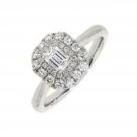 Guest and Philips - D 0.40ct D 0.32ct Set, Platinum - E Cut Ring 14895G3