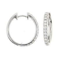 Guest and Philips - Diamond 0.52ct Set, White Gold - 18ct Hoop Earrings D1697