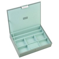 Stackers - Dove Grey Classic, Mint Lined, Lidded Stacker Jewellery Box 73545 73545