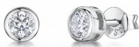 Jools - Cubic Zirconia Set, Sterling Silver - Stud, Size 4mm HBE2018
