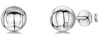 Jools - Sterling Silver - Earrings, Size 6mm HBE6-BALL-W