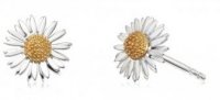 Daisy - Vintage Daisy, Sterling Silver - Stud Earrings, Size 8MM E6080