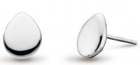Kit Heath - Coast Pebbles, Rhodium Plated Stud Earrings 40186RP