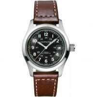 Hamilton - Khaki Field, Leather - Stainless Steel - Automatic Watch, Size 38mm H70455533