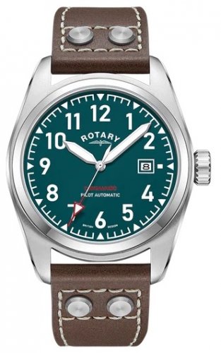 Rotary - Commando Pilot, Stainless Steel - Auto Watch, Size 42mm GS054470-73
