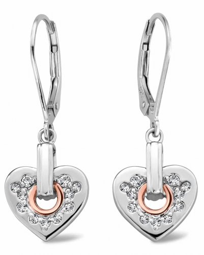 Clogau - Cariad Celebration Heart, Sterling Silver Drop Earrings 3SCCE01