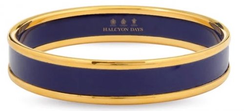 Halcyon Days - Yellow Gold Plated - Enamel - Medium Bangle, Size 1cm PBPLA1110GM