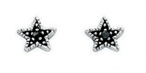 Gecko - Sterling Silver Star Stud Earrings - A852H