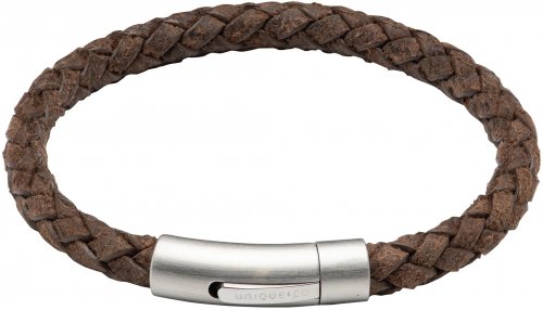Unique - Leather , Stainless Steel - Bracelet, Size 21cm B473CO-21CM