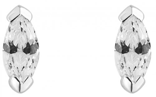Gecko - Cubic Zirconia Set, Sterling Silver - Stud Earrings E6261C