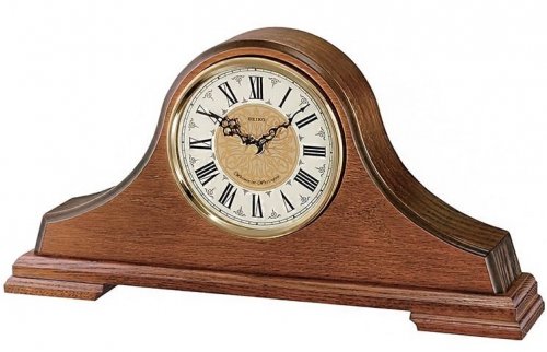 Seiko - Wooden Mantle, Wood Dual Chime Clock QXJ013B