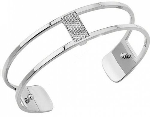 Les Georgettes Paris - Barrette, Brass and Silver Plated Cuff Bangle, Size 14mm - 70305361608000