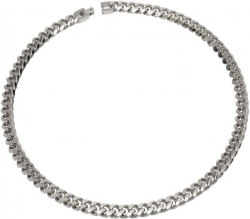 Unique - Stainless Steel - Steel Matt and Polished Necklace, Size 50cm LAK-126-50CM