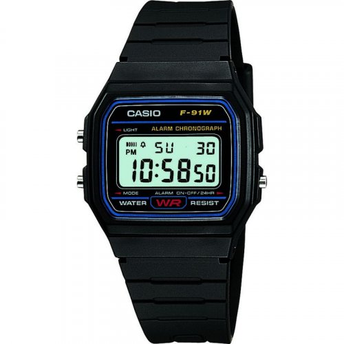 Casio - Classic Retro, Black Resin Digital Chronograph Watch