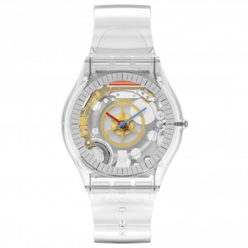 Swatch - Clearly Skin, Plastic/Silicone - Quartz Watch, Size 34mm S08K109