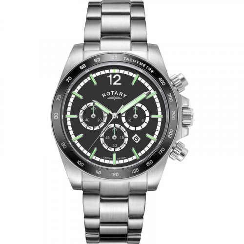 Rotary - Henley, Stainless Steel - Chrono Quartz Watch, Size 41mm GB05440-04