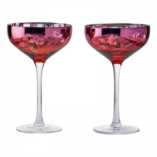 Guest and Philips - Bloom, Glass/Crystal - 2 Champagne Saucers, Size 15×115×180mm ART52131ST2