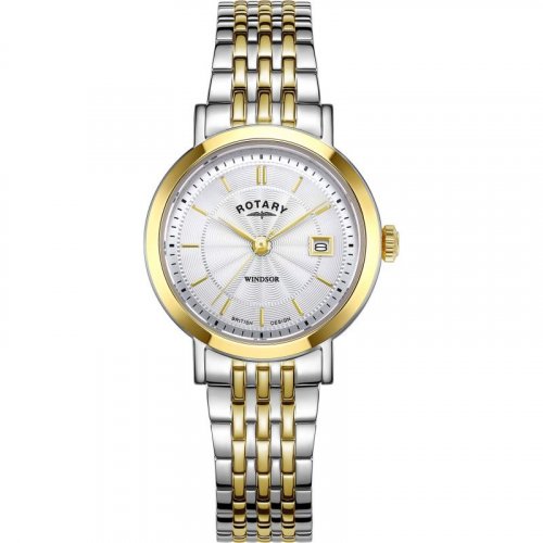Rotary - Windsor, Yellow Gold Plated - Stainless Steel - Quartz Watch, Size 27mm LB05421-70