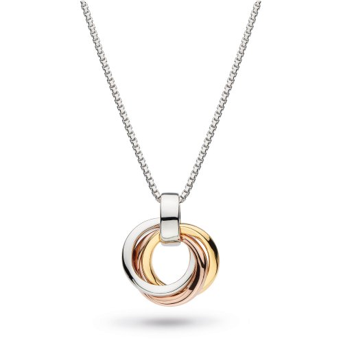 Kit Heath - Bevel Trilogy, Rose Gold Plated - Rhodium Plated - Yellow Gold Plated Golds Necklace, Size 17