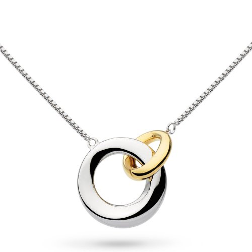 Kit Heath - Bevel Cirque, Rhodium Plated - Yellow Gold Plated - Grande Necklet, Size 18