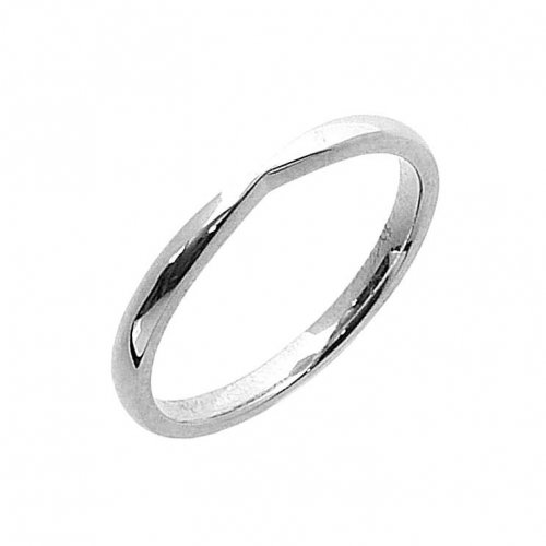 Guest and Philips - 18ct. White Gold Wedding Band Ring, Size M