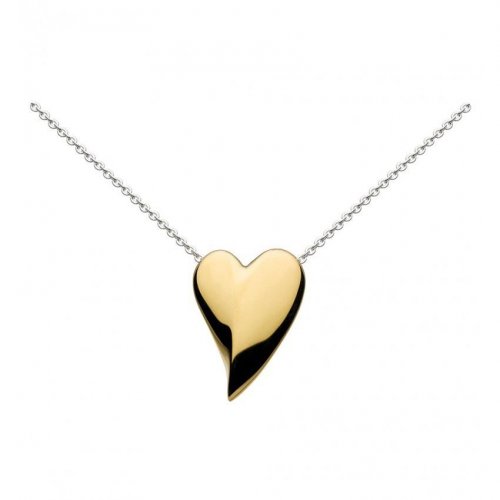 Kit Heath - Lust, Sterling Silver and 18ct. Yellow Gold Plate Heart Necklace, Size 18