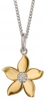 Gecko - JASMINE FLOWER, Yellow Gold Plated Necklace P5242