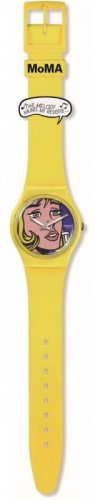 Swatch - Reverie By Roy Lichtenstein, Plastic/Silicone - Quartz Watch, Size 34mm SO28Z117