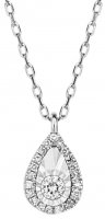 Gecko - Necklace, Diamond Set, White Gold - Necklace GN372
