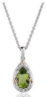 Clogau - Enchanted Forest , Peridot Set, Sterling Silver - Rose Gold - Pendant