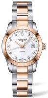 Longines - Conquest Classic, DIA MOP Set, Stainless Steel - Crystal Glass - Rose Gold Plated Automatic watch, Size 29mm - L22855877