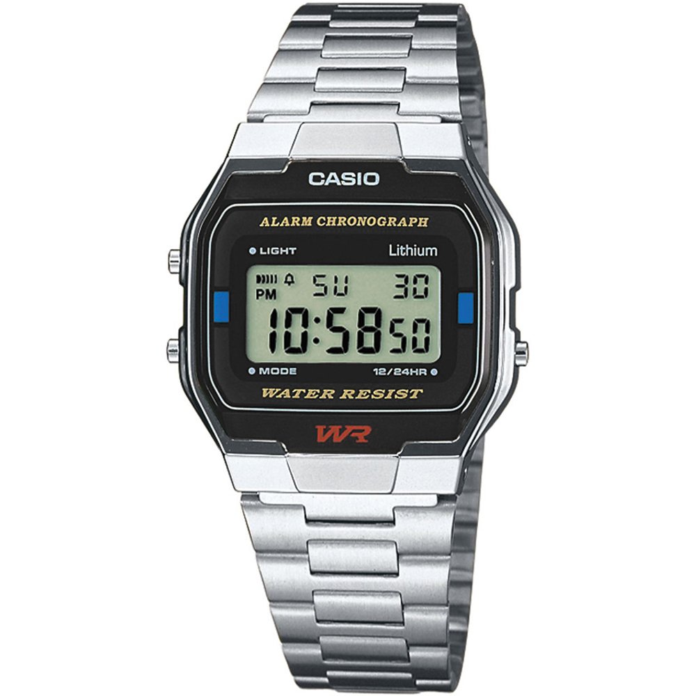 Casio - Stainless Steel Digital Watch A163WA-1QES A163WA-1QES | Guest ...