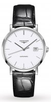 Longines - Elegant, Stainless Steel - Leather - Auto Watch, Size 39mm L48124110