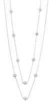 Gecko - Pearl Set, Sterling Silver - Chain Necklace, Size 80cm N4080W