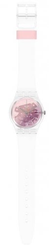 Swatch - Pink Disco Fever, Plastic/Silicone - Quartz Watch, Size 34mm GE290