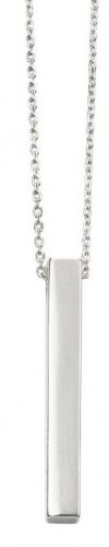 Gecko - Sterling Silver Long Bar Drop Necklace N4381