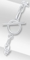Guest and Philips - Sterling Silver - Paperclip Chain T Bar Bracelet, Size 7" 20-02-700-7TB