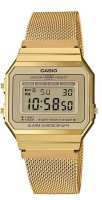 Casio - Yellow Gold Plated - Quartz Digital Watch, Size 37.4 x 35.5 x 6.0 mm A700WEMG-9AEF