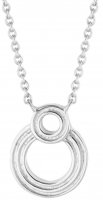 Gecko - Circle, Sterling Silver Necklace