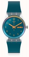 Swatch - Blue Away, Plastic/Silicone - Quartz Watch, Size 34mm SO28K700-S14 SO28K700-S14