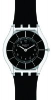 Swatch - Black Classiness Again, Plastic/Silicone - Quartz Watch, Size 34mm SS08K103