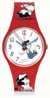 Swatch - Klunk, Plastic/Silicone Peanuts Quartz Watch SO28Z106