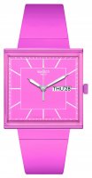 Swatch - What If ...Rose, Plastic/Silicone - Quartz Watch, Size 41.8mm SO34P700