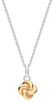 Kit Heath - Marina Tide Knot, Sterling Silver - Rhodium Plated - Yellow Gold Plated Knot Necklace, Size 18inch 91060GRP