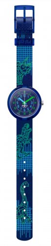Swatch - Cyberozaurus, Plastic/Silicone - Fabric - Quartz Watch, Size 31.85mm FPNP135