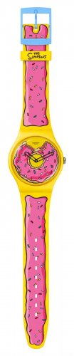 Swatch - Seconds of Sweetness, Plastic - Simpsons Quartz Watch, Size 34mm SO29Z134