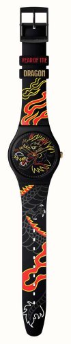 Swatch - Dragon in the Wind Pay, Plastic/Silicone - Quartz Watch Swatch Pay, Size 41mm SO29Z137-5300