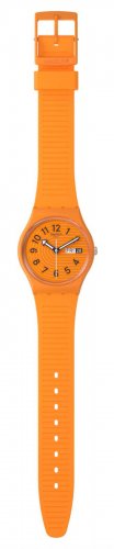 Swatch - Trendy Lines in Sienna, Plastic/Silicone - Quartz Watch, Size 34mm SO28O703